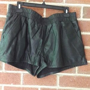 Leather shorts